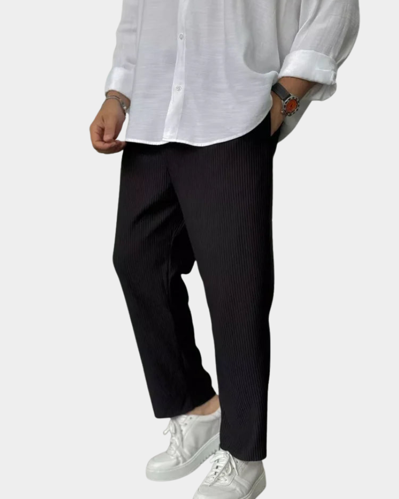 Paul | Elegantes pantalones acanalados con estructura vertical y tejido elástico para mayor comodidad