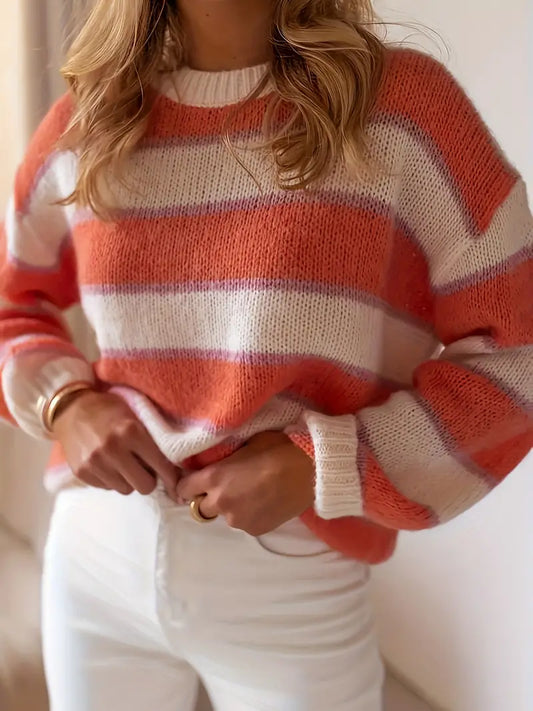 Gigi - Jersey de Rayas en Blush
