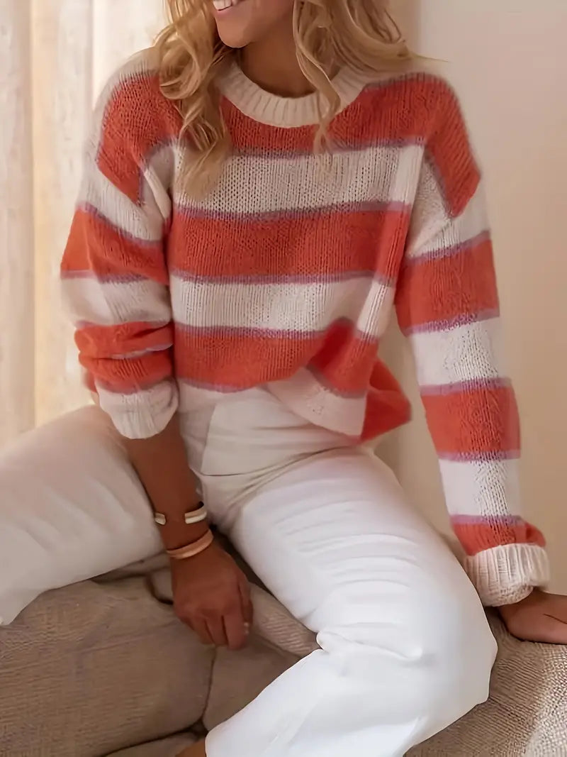 Gigi - Jersey de Rayas en Blush