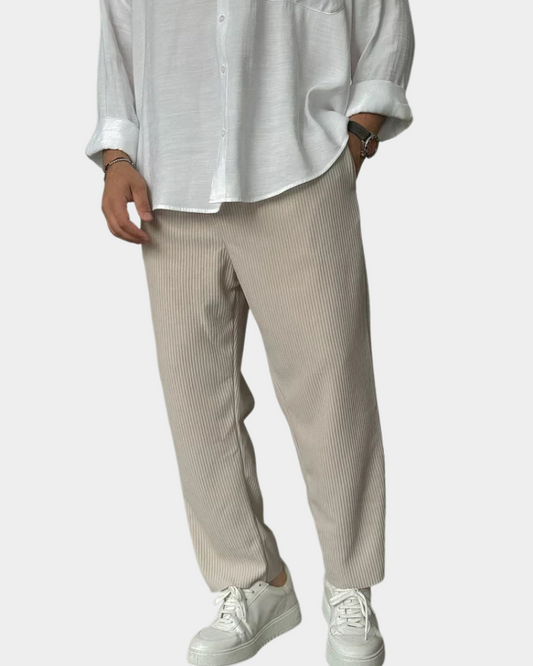 Paul | Elegantes pantalones acanalados con estructura vertical y tejido elástico para mayor comodidad