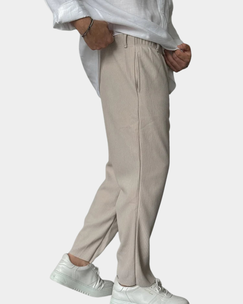 Paul | Elegantes pantalones acanalados con estructura vertical y tejido elástico para mayor comodidad