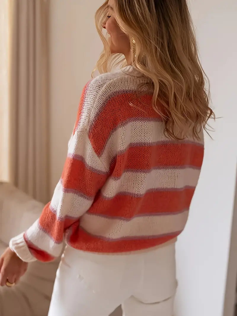 Gigi - Jersey de Rayas en Blush