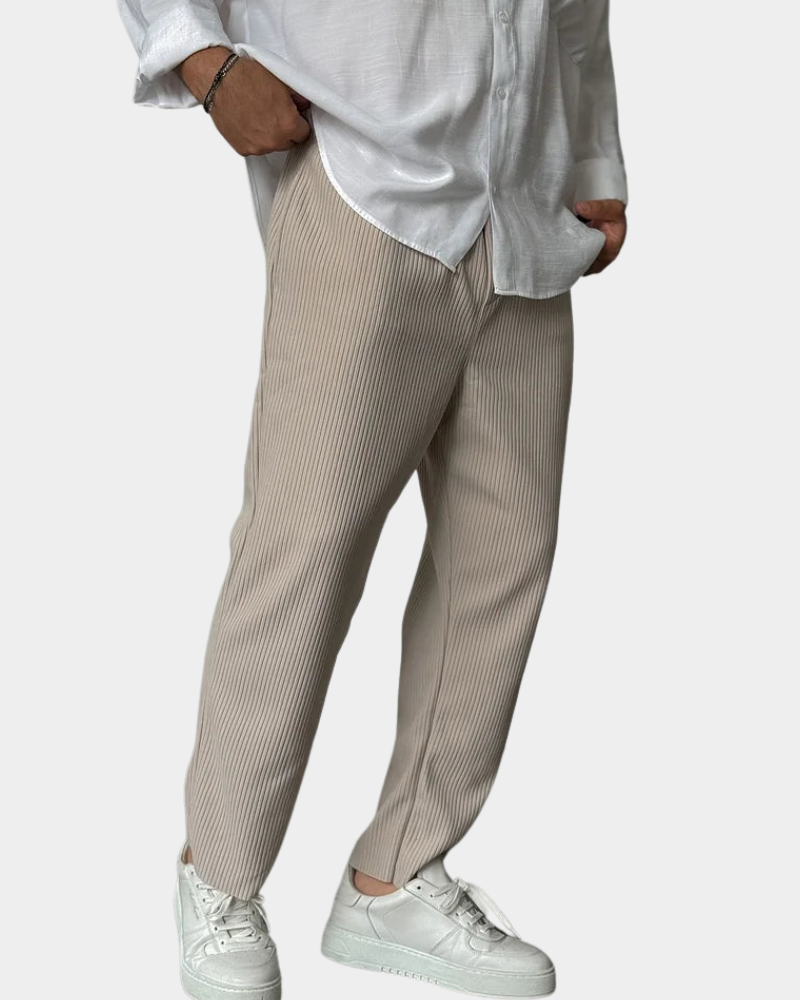 Paul | Elegantes pantalones acanalados con estructura vertical y tejido elástico para mayor comodidad