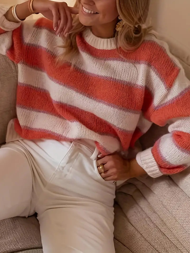 Gigi - Jersey de Rayas en Blush