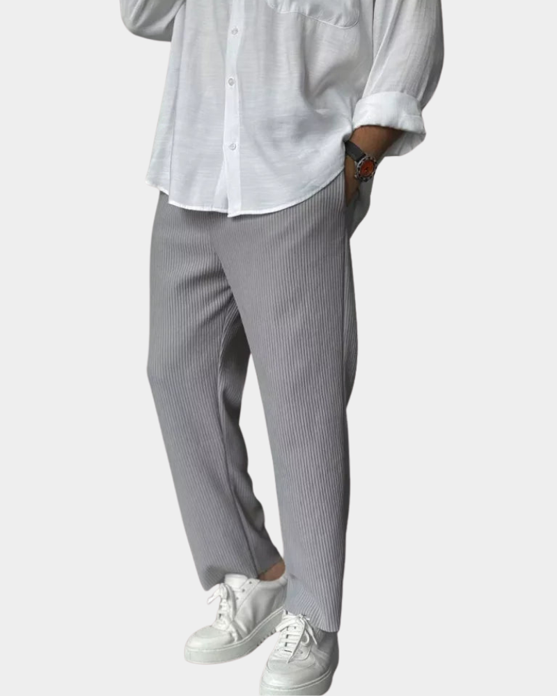 Paul | Elegantes pantalones acanalados con estructura vertical y tejido elástico para mayor comodidad