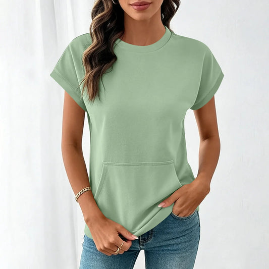 Elara™ T-Shirt Mit Leichtem Fall und Minimalistischem Design
