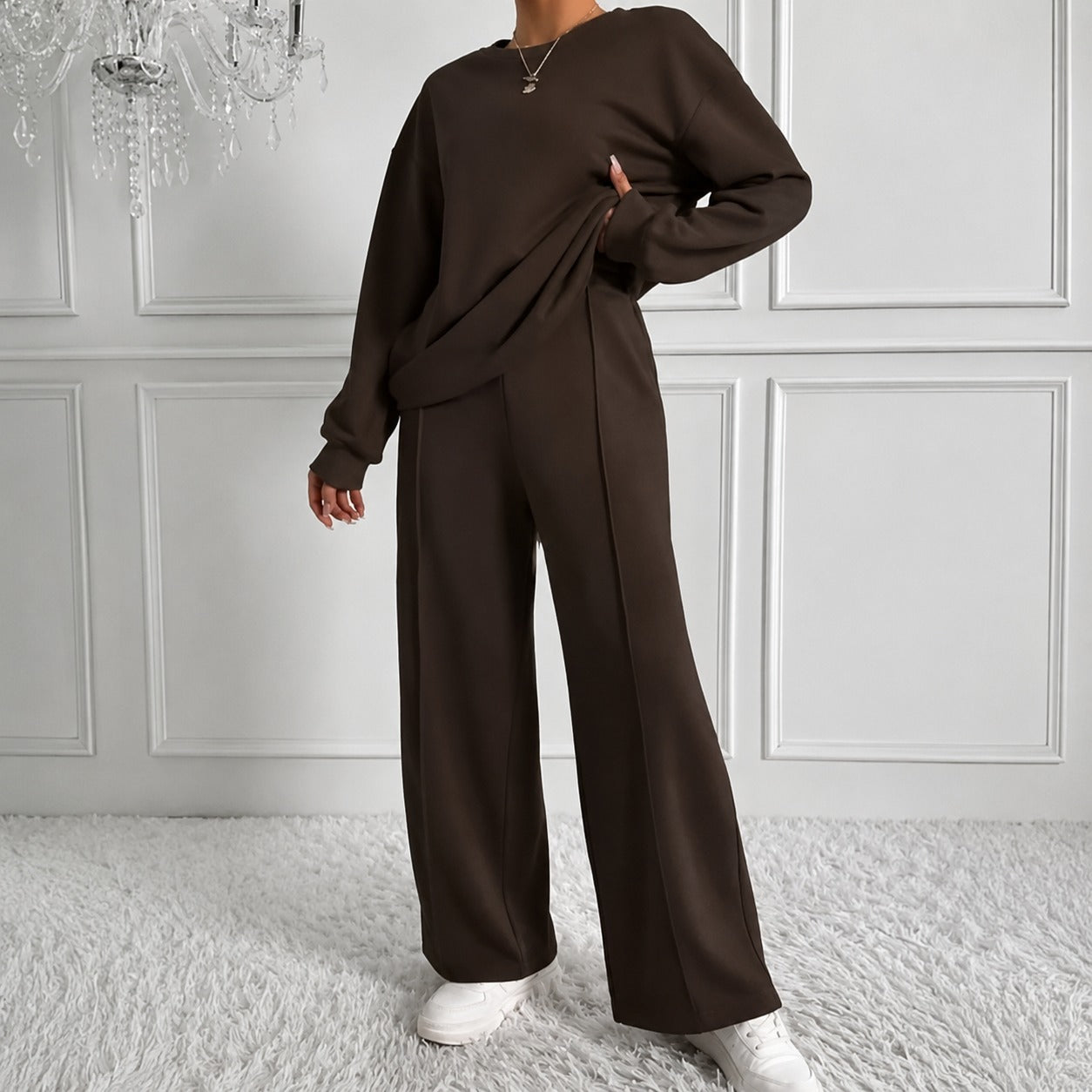 Estelle™ Premium-Sweatshirt-Set mit Palazzo-Hose